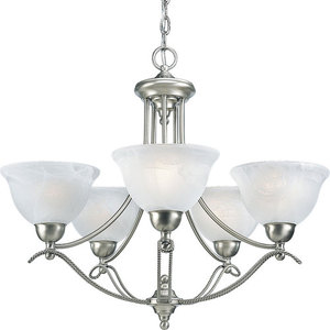 PP406809 Avalon Mid Sized Chandelier Chandelier - Brushed Nickel PP406809 Avalon Mid Sized Chandelier Chandelier - Brushed Nickel