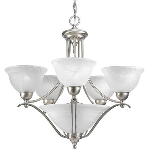 PP406909 Avalon Mid Sized Chandelier Chandelier - Brushed Nickel PP406909 Avalon Mid Sized Chandelier Chandelier - Brushed Nickel