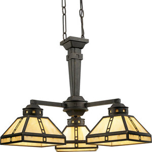 PP410146 Arts & Crafts Mid Sized Chandelier Chandelier - Weathered Bronze PP410146 Arts & Crafts Mid Sized Chandelier Chandelier - Weathered Bronze