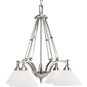 PP416309 Metro Mid Sized Chandelier Chandelier - Brushed Nickel PP416309 Metro Mid Sized Chandelier Chandelier - Brushed Nickel