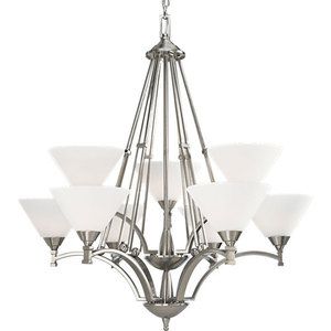 PP416509 Metro Large Foyer Chandelier Chandelier - Brushed Nickel PP416509 Metro Large Foyer Chandelier Chandelier - Brushed Nickel
