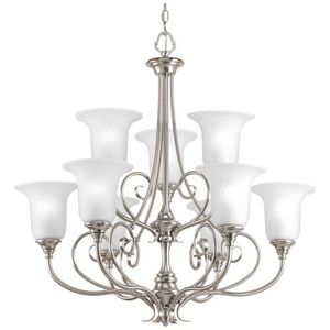 PP428809 Kensington Mid Sized Chandelier Chandelier - Brushed Nickel PP428809 Kensington Mid Sized Chandelier Chandelier - Brushed Nickel