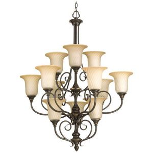 PP431477 Kensington Mid Sized Chandelier Chandelier - Forged Bronze PP431477 Kensington Mid Sized Chandelier Chandelier - Forged Bronze