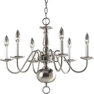 PP435609 Americana Mid Sized Chandelier Chandelier - Brushed Nickel PP435609 Americana Mid Sized Chandelier Chandelier - Brushed Nickel