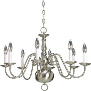 PP435709 Americana Mid Sized Chandelier Chandelier - Brushed Nickel PP435709 Americana Mid Sized Chandelier Chandelier - Brushed Nickel