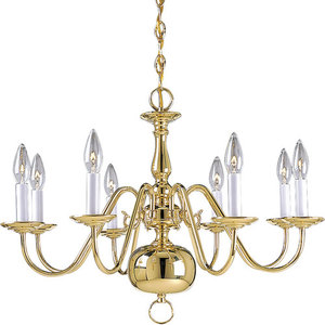PP435710 Americana Mid Sized Chandelier Chandelier - Polished Brass PP435710 Americana Mid Sized Chandelier Chandelier - Polished Brass