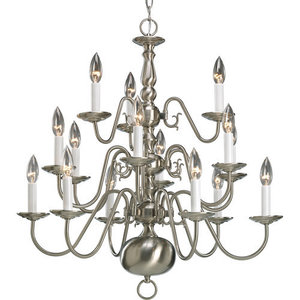 PP435909 Americana Large Foyer Chandelier Chandelier - Brushed Nickel PP435909 Americana Large Foyer Chandelier Chandelier - Brushed Nickel