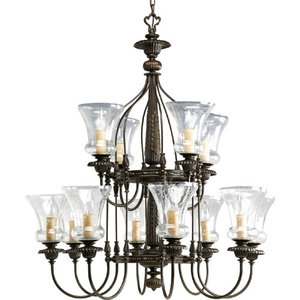 PP441177 Fiorentino Large Foyer Chandelier Chandelier - Forged Bronze PP441177 Fiorentino Large Foyer Chandelier Chandelier - Forged Bronze