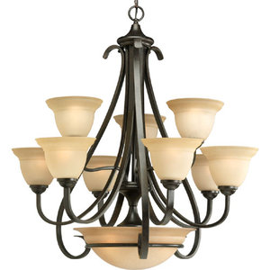 PP441877 Torino Large Foyer Chandelier Chandelier - Forged Bronze PP441877 Torino Large Foyer Chandelier Chandelier - Forged Bronze