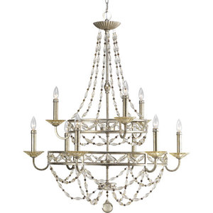 PP444434 Chanelle Large Foyer Chandelier Chandelier - Antique Silver PP444434 Chanelle Large Foyer Chandelier Chandelier - Antique Silver