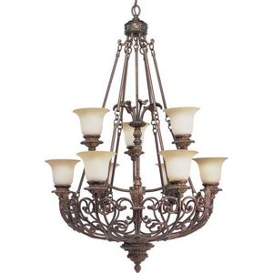 PP453675 Messina Large Foyer Chandelier Chandelier - Aged Mahogany PP453675 Messina Large Foyer Chandelier Chandelier - Aged Mahogany