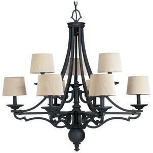PP456880 Meeting Street Large Foyer Chandelier Chandelier - Forged Black PP456880 Meeting Street Large Foyer Chandelier Chandelier - Forged Black
