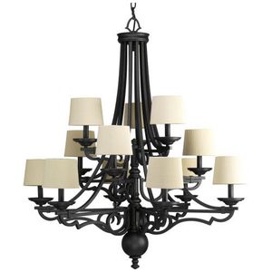 PP456980 Meeting Street Large Foyer Chandelier Chandelier - Forged Black PP456980 Meeting Street Large Foyer Chandelier Chandelier - Forged Black