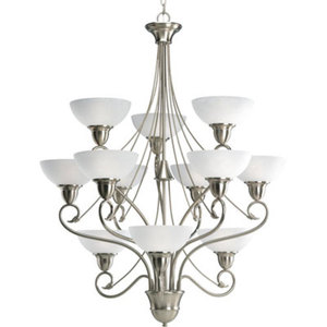 PP460409 Pavillion Large Foyer Chandelier Chandelier - Brushed Nickel PP460409 Pavillion Large Foyer Chandelier Chandelier - Brushed Nickel