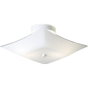 PP496130 Square Semi Flush Mount Ceiling Light - White PP496130 Square Semi Flush Mount Ceiling Light - White