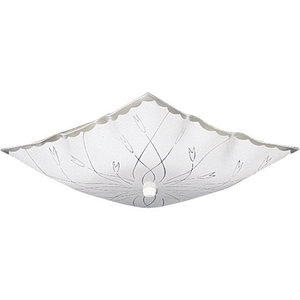 PP496230 Square Semi Flush Mount Ceiling Light - White PP496230 Square Semi Flush Mount Ceiling Light - White