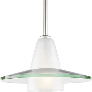PP501109 Glass Cones Down Light Pendant Light - Brushed Nickel PP501109 Glass Cones Down Light Pendant Light - Brushed Nickel