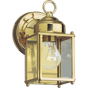 PP560710 Flat Glass Entrance Outdoor Wall Light - Polished Brass PP560710 Flat Glass Entrance Outdoor Wall Light - Polished Brass