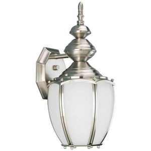 PP577009 Roman Coach Entrance Outdoor Wall Light - Brushed Nickel PP577009 Roman Coach Entrance Outdoor Wall Light - Brushed Nickel