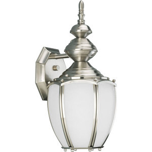 PP577009STR Roman Coach Entrance Outdoor Wall Light - Brushed Nickel PP577009STR Roman Coach Entrance Outdoor Wall Light - Brushed Nickel