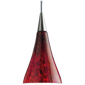 PP614009PR Illuma-Flex Pendant Track Lighting - Brushed Nickel / Patterned Red PP614009PR Illuma-Flex Pendant Track Lighting - Brushed Nickel / Patterned Red