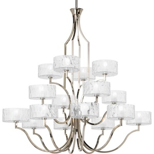 PP4685104WB Caress Large Foyer Chandelier Chandelier - Polished Nickel PP4685104WB Caress Large Foyer Chandelier Chandelier - Polished Nickel
