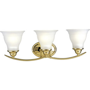 PP319210 Trinity 3 Bulb Bathroom Lighting - Polished Brass PP319210 Trinity 3 Bulb Bathroom Lighting - Polished Brass
