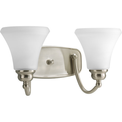 PP290909 Janos 2 Bulb Bathroom Lighting - Brushed Nickel PP290909 Janos 2 Bulb Bathroom Lighting - Brushed Nickel