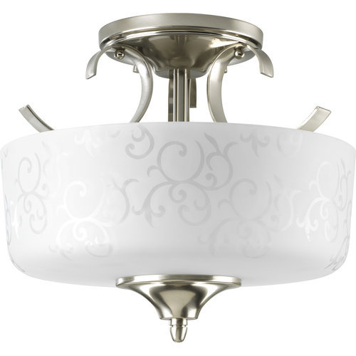 PP386209 Nicollette Semi Flush Mount Ceiling Light - Brushed Nickel PP386209 Nicollette Semi Flush Mount Ceiling Light - Brushed Nickel