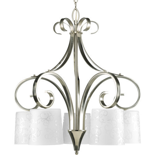 PP445309 Nicollette Mid Sized Chandelier Chandelier - Brushed Nickel PP445309 Nicollette Mid Sized Chandelier Chandelier - Brushed Nickel