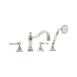 RA1404LMPN Country Bath Deck Mount With Handshower Tub Faucet - Polished Nickel RA1404LMPN Country Bath Deck Mount With Handshower Tub Faucet - Polished Nickel