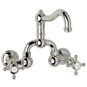 RA1418XMPN2 Country Bath Wall Mount Bathroom Faucet Bathroom Faucet - Polished Nickel RA1418XMPN2 Country Bath Wall Mount Bathroom Faucet Bathroom Faucet - Polished Nickel