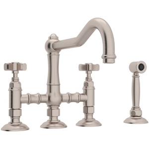 RA1458XWSSTN2 Country Kitchen Two-Handle Kitchen Faucet - Satin Nickel RA1458XWSSTN2 Country Kitchen Two-Handle Kitchen Faucet - Satin Nickel