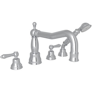 RAC262LMAPC Cisal Classic Bath Deck Mount With Handshower Tub Faucet - Polished Chrome RAC262LMAPC Cisal Classic Bath Deck Mount With Handshower Tub Faucet - Polished Chrome