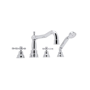 RAC262LPAPC Cisal Classic Bath Deck Mount With Handshower Tub Faucet - Polished Chrome RAC262LPAPC Cisal Classic Bath Deck Mount With Handshower Tub Faucet - Polished Chrome