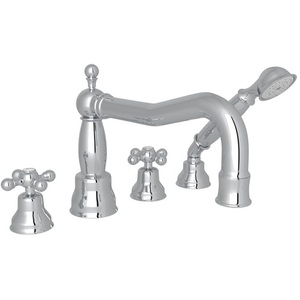 RAC262XAPC Cisal Classic Bath Deck Mount With Handshower Tub Faucet - Polished Chrome RAC262XAPC Cisal Classic Bath Deck Mount With Handshower Tub Faucet - Polished Chrome