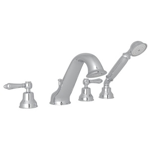 RAC26LMAPC Cisal Classic Bath Deck Mount With Handshower Tub Faucet - Polished Chrome RAC26LMAPC Cisal Classic Bath Deck Mount With Handshower Tub Faucet - Polished Chrome