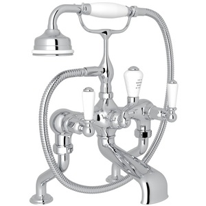 RU3500L1APC Perrin & Rowe Deck Mount With Handshower Tub Faucet - Polished Chrome RU3500L1APC Perrin & Rowe Deck Mount With Handshower Tub Faucet - Polished Chrome