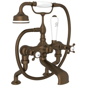 RU3501X1EB Perrin & Rowe Deck Mount With Handshower Tub Faucet - English Bronze RU3501X1EB Perrin & Rowe Deck Mount With Handshower Tub Faucet - English Bronze