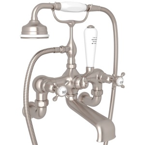 RU3511X1STN Perrin & Rowe Wall Mount Whirlpool Faucet Tub Faucet - Satin Nickel RU3511X1STN Perrin & Rowe Wall Mount Whirlpool Faucet Tub Faucet - Satin Nickel