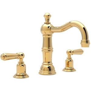 RU3720LIB2 Perrin & Rowe 8'' Widespread Bathroom Faucet - Inca Brass RU3720LIB2 Perrin & Rowe 8'' Widespread Bathroom Faucet - Inca Brass