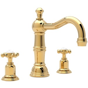 RU3721XIB2 Perrin & Rowe 8'' Widespread Bathroom Faucet - Inca Brass RU3721XIB2 Perrin & Rowe 8'' Widespread Bathroom Faucet - Inca Brass