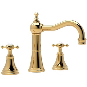 RU3724XIB2 Perrin & Rowe 8'' Widespread Bathroom Faucet - Inca Brass RU3724XIB2 Perrin & Rowe 8'' Widespread Bathroom Faucet - Inca Brass
