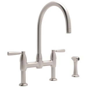 RU4273LSSTN2 Perrin & Rowe Two-Handle Kitchen Faucet - Satin Nickel RU4273LSSTN2 Perrin & Rowe Two-Handle Kitchen Faucet - Satin Nickel
