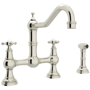 RU4755XPN2 Perrin & Rowe Two-Handle Kitchen Faucet - Polished Nickel RU4755XPN2 Perrin & Rowe Two-Handle Kitchen Faucet - Polished Nickel