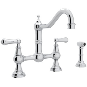 RU4756LAPC2 Perrin & Rowe Two-Handle Kitchen Faucet - Polished Chrome RU4756LAPC2 Perrin & Rowe Two-Handle Kitchen Faucet - Polished Chrome