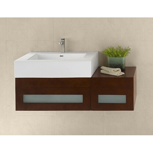 R0101311H01/R2177321WH/R632018 Rebecca 31" to 44" Bathroom Vanity - Dark Cherry / White R0101311H01/R2177321WH/R632018 Rebecca 31" to 44" Bathroom Vanity - Dark Cherry / White