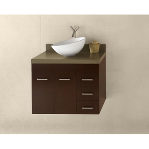 R011231LH01/R3688321Q27/R37013 Bella 31" to 44" Bathroom Vanity - Dark Cherry / Grand Green TechStone R011231LH01/R3688321Q27/R37013 Bella 31" to 44" Bathroom Vanity - Dark Cherry / Grand Green TechStone
