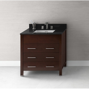 R030331H01/R3655328Q02/R370132 Kali 31" to 44" Bathroom Vanity - Dark Cherry / Broad Black TechStone R030331H01/R3655328Q02/R370132 Kali 31" to 44" Bathroom Vanity - Dark Cherry / Broad Black TechStone