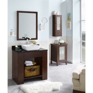 R031431H01 Zenia Vanity Base Bathroom Vanity - Dark Cherry R031431H01 Zenia Vanity Base Bathroom Vanity - Dark Cherry